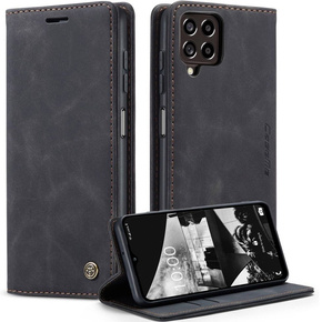 CASEME tok Samsung Galaxy M33 5G, Leather Wallet Case, fekete