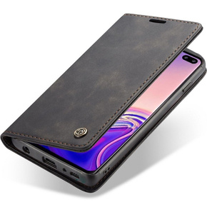 CASEME tok Samsung Galaxy S10, Leather Wallet Case, fekete