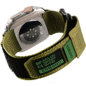 ERBORD Nylon heveder a Apple Watch 1/2/3/4/5/6/7/8/SE/ULTRA 42/44/45/49mm, zöld