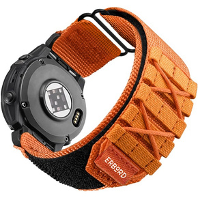 ERBORD Quickfit Nylon heveder a Garmin Fenix 5X/6X/6X PRO/7X, narancssárga