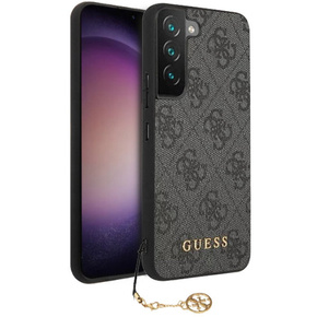 GUESS Telefontok a Samsung Galaxy S23+ Plus, 4G Charms Collection Hardcase, szürke