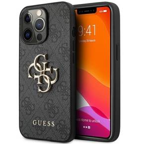 GUESS Telefontok a iPhone 13 / 13 Pro, 4G Big Metal Logo, szürke