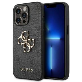 GUESS Telefontok a iPhone 14 Pro, 4G Big Metal Logo, szürke