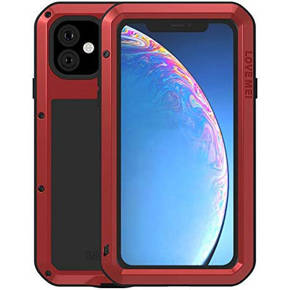 Love Mei Telefontok a iPhone 11, armored with glass, piros