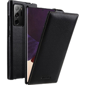 MELKCO flip tok Samsung Galaxy Note 20 Ultra-hoz, bőr, flip, fekete