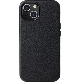 MELKCO tok iPhone 15 Plus készülékhez, bőr, MagSafe, fekete