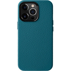 MELKCO tok iPhone 15 Pro Max készülékhez, bőr, MagSafe, kék
