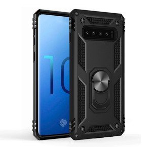 Páncélozott telefontok a Samsung Galaxy S10, Nox Case Ring, fekete