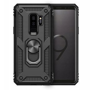 Páncélozott telefontok a Samsung Galaxy S9+ Plus, Nox Case Ring, fekete