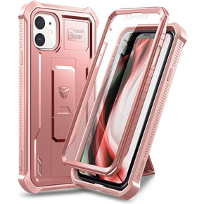 Páncélozott tok a iPhone 11, Dexnor Full Body, rózsaszín rose gold