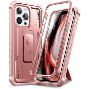 Páncélozott tok a iPhone 13 Pro, Dexnor Full Body, rózsaszín rose gold