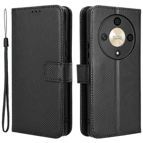 Pattintható tok a Honor Magic 6 Lite 5G, Wallet Smart Magnet, fekete