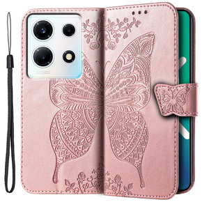 Pattintható tok a Infinix Note 30 VIP, Butterfly, rózsaszín rose gold