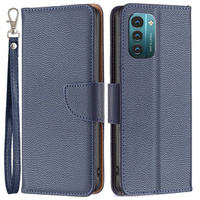 Pattintható tok a Nokia G11 / G21, Litchi Wallet Case, kék