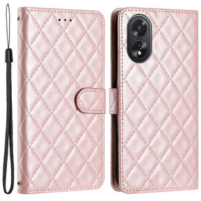 Pattintható tok a Oppo A38 4G / Oppo A18 4G, Wallet, BINFEN COLOR, rózsaszín rose gold