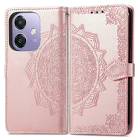 Pattintható tok a Oppo A40 / Oppo A40m, Mandala, rózsaszín rose gold