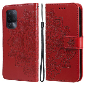 Pattintható tok a Oppo Reno5 Z / A94 / A95 5G, Mandala, piros