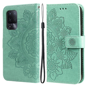 Pattintható tok a Oppo Reno5 Z / A94 / A95 5G, Mandala, zöld