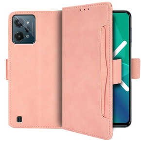 Pattintható tok a Realme C31, Card Slot, rózsaszín