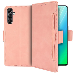 Pattintható tok a Samsung Galaxy A14 4G/5G, Card Slot, rózsaszín