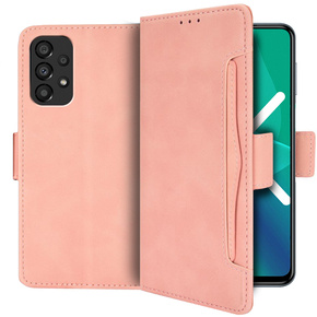 Pattintható tok a Samsung Galaxy A33 5G, Card Slot, rózsaszín