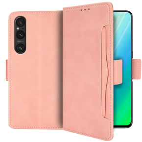 Pattintható tok a Sony Xperia 1 V, Card Slot, rózsaszín