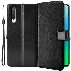 Pattintható tok a Xiaomi Mi 9 Lite, Crazy Horse Wallet, fekete