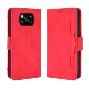 Pattintható tok a Xiaomi Poco X3 NFC / Poco X3 Pro, Card Slot, piros