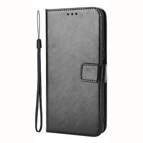 Pattintható tok a Xiaomi Poco X6 5G, Crazy Horse Wallet, fekete