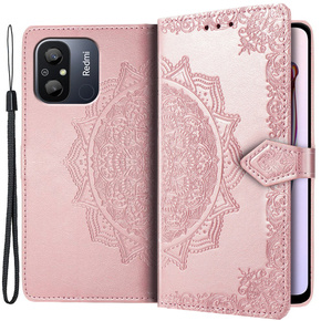 Pattintható tok a Xiaomi Redmi 12C, Mandala, rózsaszín rose gold