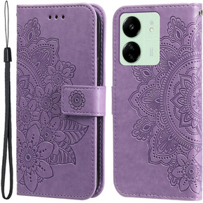 Pattintható tok a Xiaomi Redmi 13C / Poco C65, Mandala Flower, lila