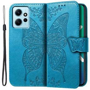 Pattintható tok a Xiaomi Redmi Note 12 4G, Butterfly, kék