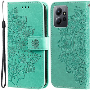 Pattintható tok a Xiaomi Redmi Note 12 4G, Mandala Flower, zöld