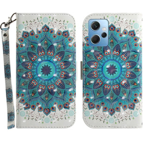 Pattintható tok a Xiaomi Redmi Note 12 4G, Wallet mandala, fehér