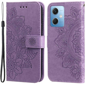 Pattintható tok a Xiaomi Redmi Note 12 5G / POCO X5 5G, Mandala Flower, lila