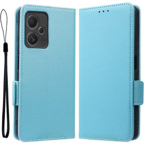 Pattintható tok a Xiaomi Redmi Note 12 5G / POCO X5 5G, Wallet Litchi Magnet, kék