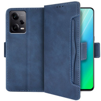 Pattintható tok a Xiaomi Redmi Note 12 Pro+ 5G, Card Slot, kék