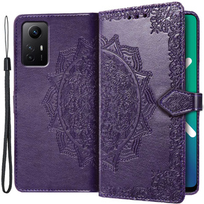 Pattintható tok a Xiaomi Redmi Note 12S, Mandala, lila