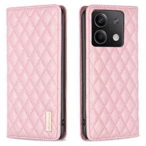 Pattintható tok a Xiaomi Redmi Note 13 5G, Wallet, BINFEN COLOR, rózsaszín