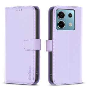 Pattintható tok a Xiaomi Redmi Note 13 Pro 5G, BINFEN Wallet, lila