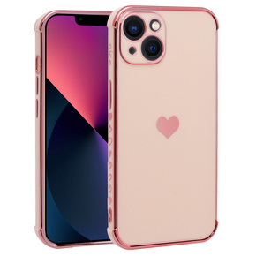 Telefontok a Apple iPhone 13, Electro heart, rózsaszín rose gold