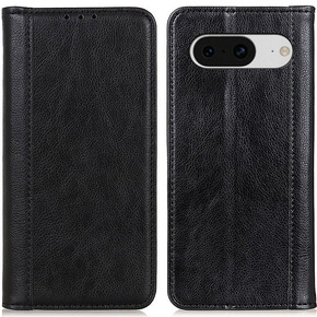 Telefontok a Google Pixel 8, Wallet Litchi Leather, fekete