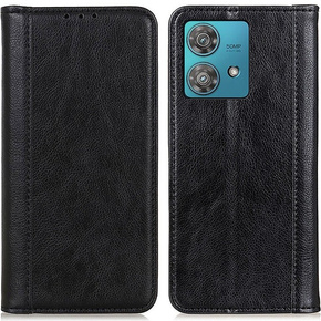 Telefontok a Motorola Moto G84 5G, Wallet Litchi Leather, fekete