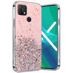 Telefontok a Oppo A15 / A15s, Glittery, rózsaszín