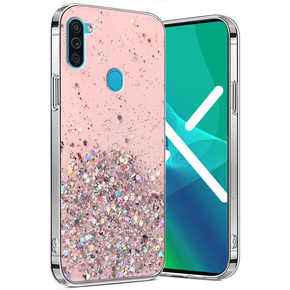 Telefontok a Samsung Galaxy A11 / M11, Glittery, rózsaszín