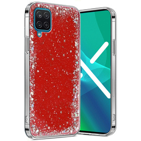 Telefontok a Samsung Galaxy A12 / M12 / A12 2021, Glittery, piros