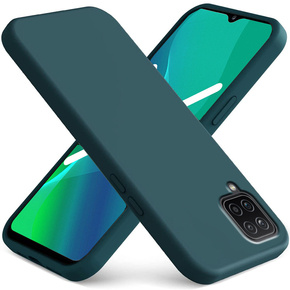 Telefontok a Samsung Galaxy A12 / M12 / A12 2021, Silicone Lite, sötétzöld