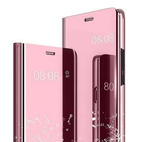 Telefontok a Samsung Galaxy A22 5G, Clear View, rózsaszín rose gold