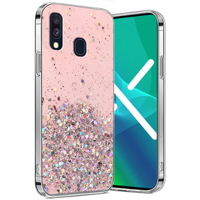 Telefontok a Samsung Galaxy A40, Glittery, rózsaszín