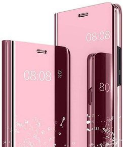 Telefontok a Samsung Galaxy A72 5G, Clear View, rózsaszín rose gold